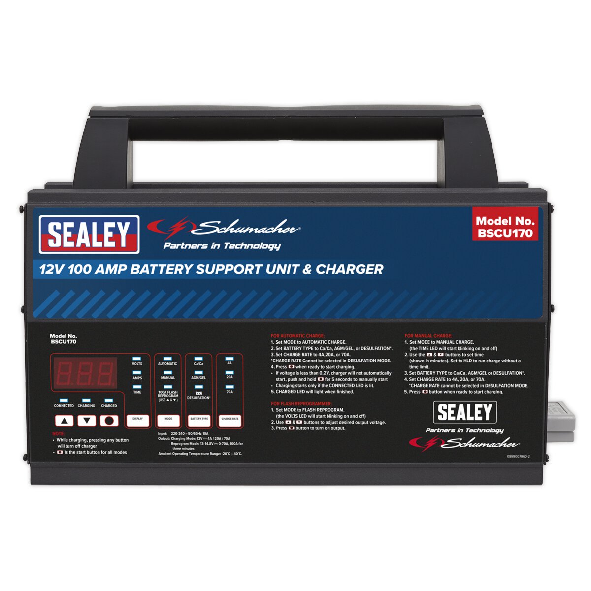 Schumacher® Battery Support Unit & Charger - 12V 100A