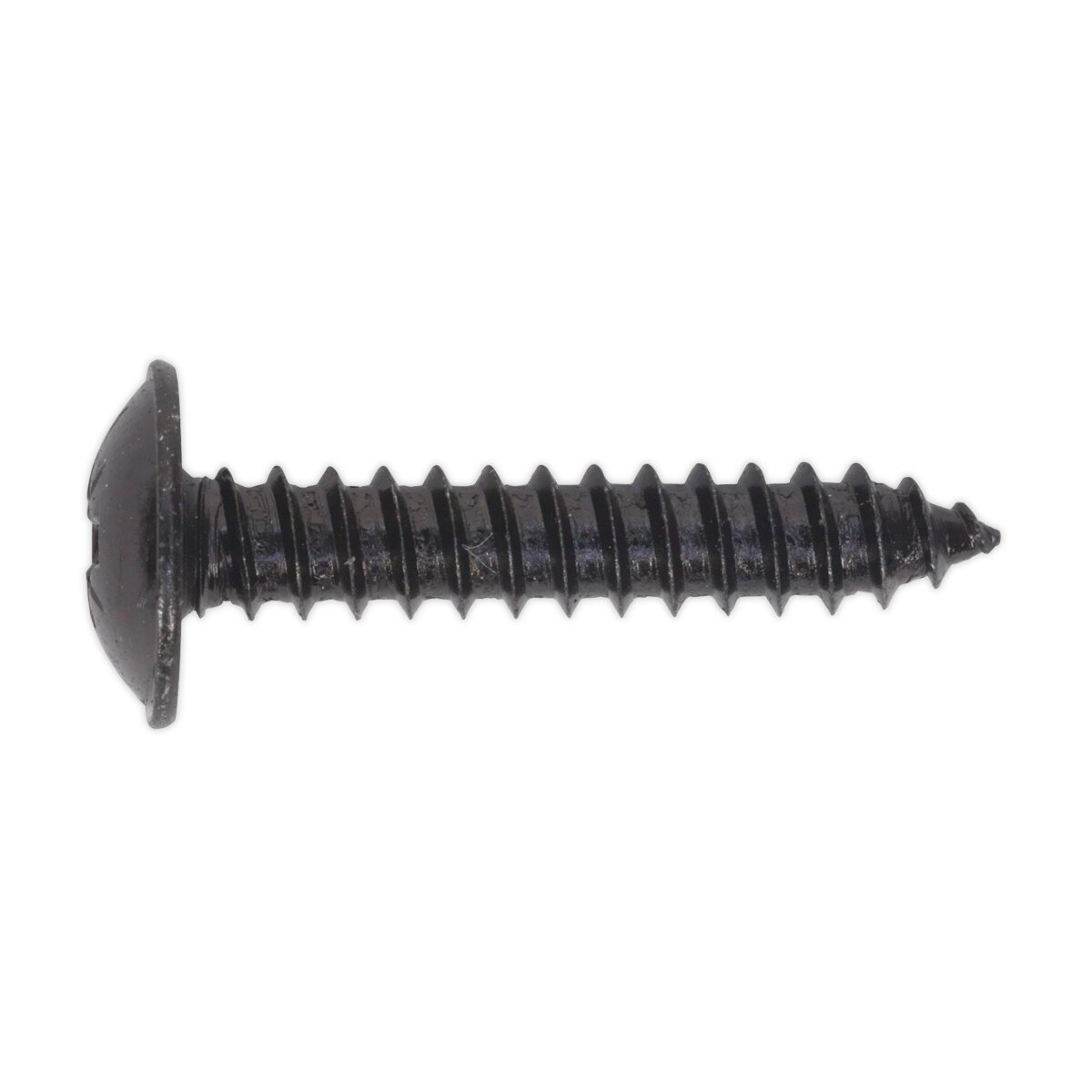 Self Tapping Screw 4.8 x 25mm Flanged Head Black Pozi BS 4174 Pack of 100