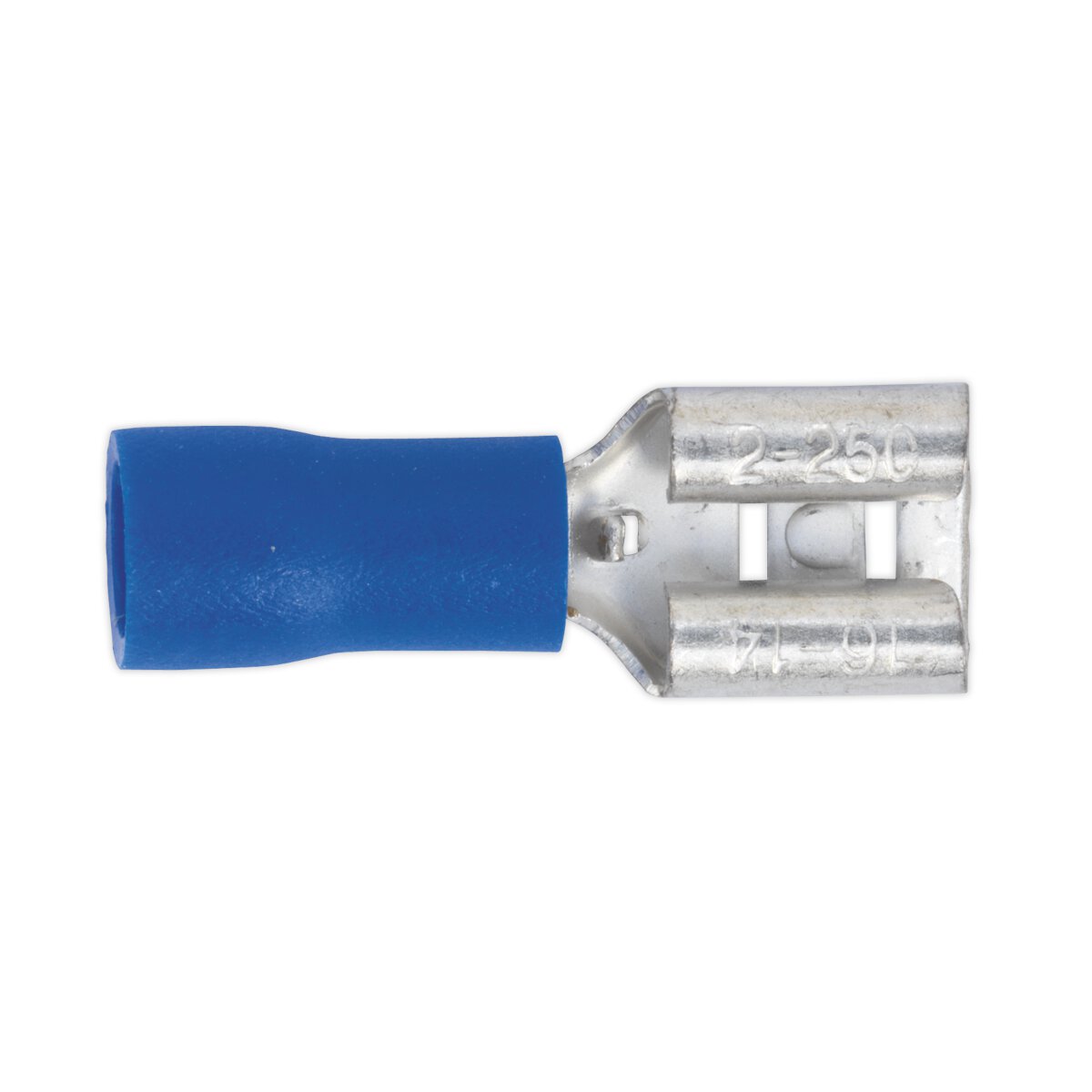Push-On Terminal 6.3mm Female Blue Pack of 100