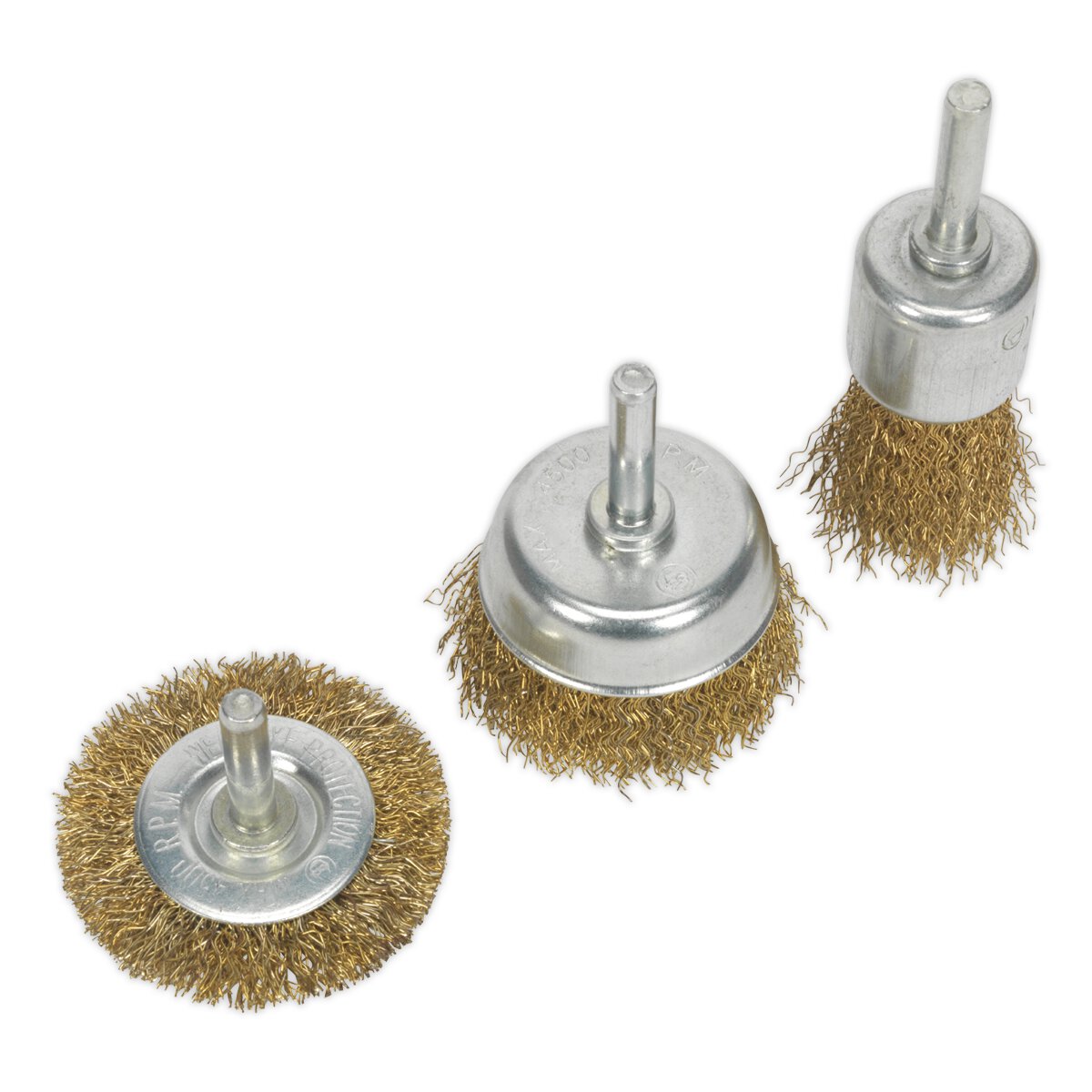 Wire Brush Set 3pc Brassed