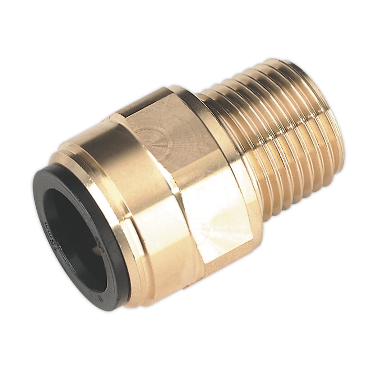 Straight Adaptor 15mm x 1/2"BSPT Brass (John Guest Speedfit® - MM011504N)