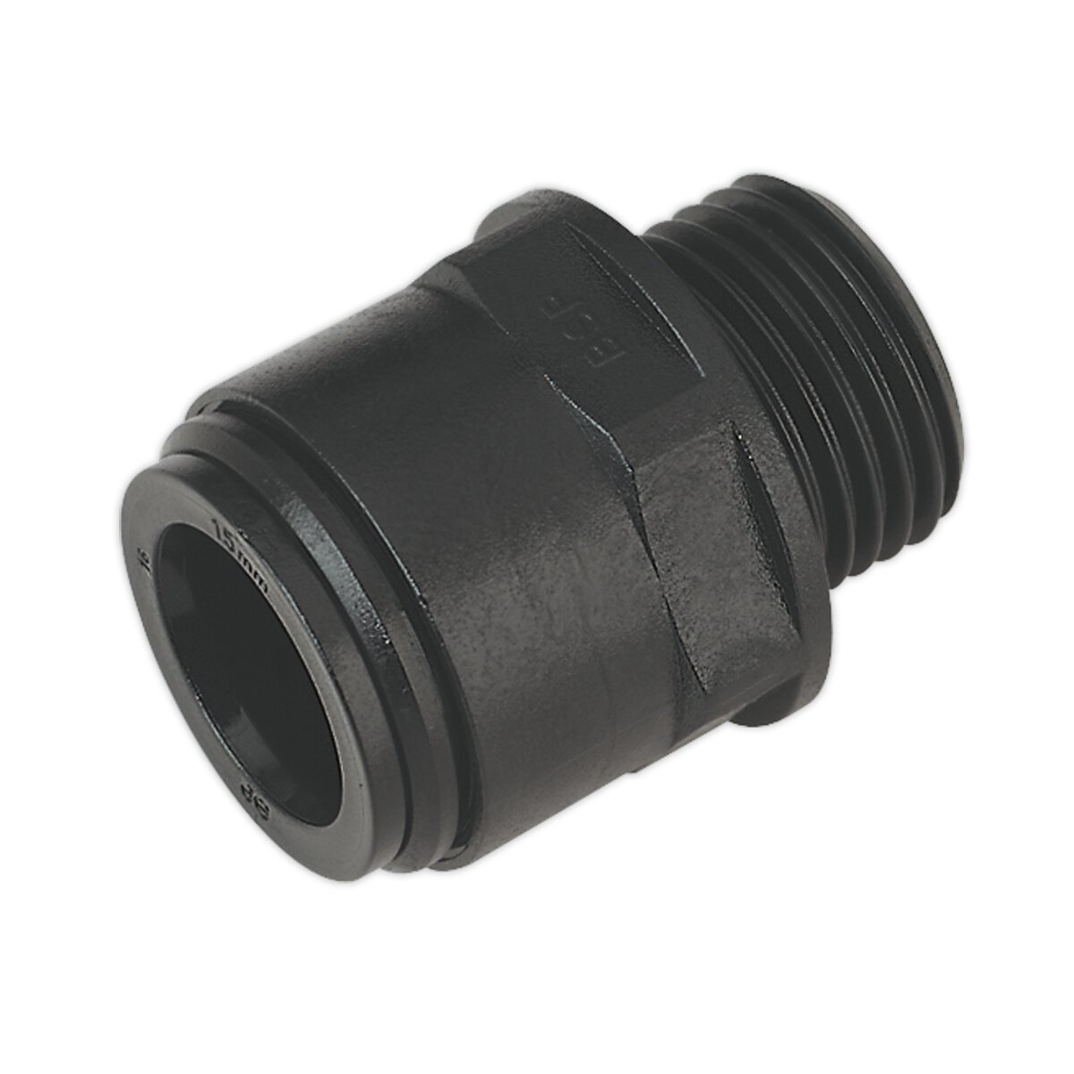 Straight Adaptor 15mm 1/2"BSP Pack of 2 (John Guest Speedfit® - PM011514E)