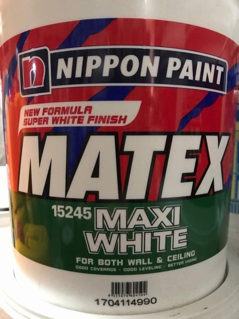 Nippon Paint Matex Maxi White For Both Wall & Ceiling