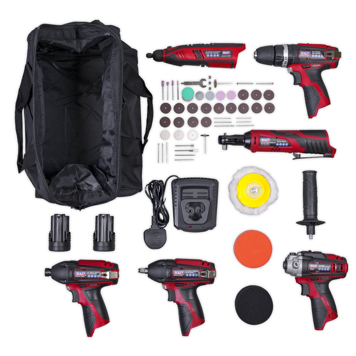 CP1200 Series 6 x 12V Cordless Power Tool Combo Kit