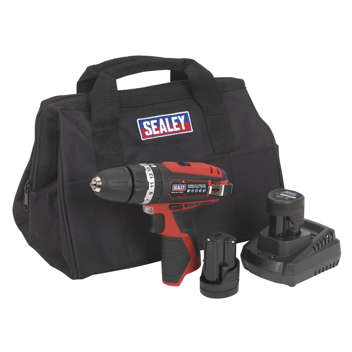 Hammer Drill/Driver Kit Ø10mm 12V Li-ion - 2 Batteries