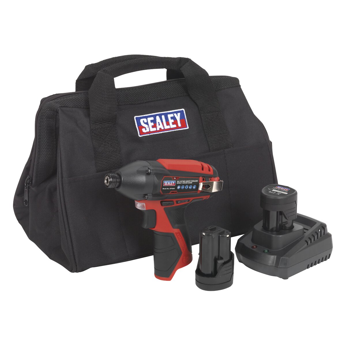 Impact Driver Kit 1/4" Hex Drive 12V Li-ion - 2 Batteries