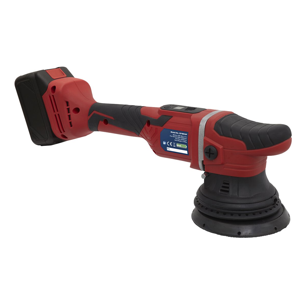 Cordless Orbital Polisher Ø125mm 18V Li-ion