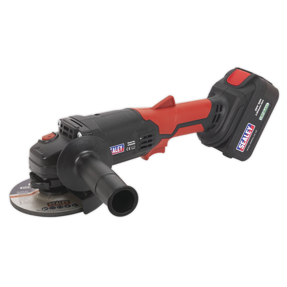 Cordless Angle Grinder Ø115mm 20V Lithium-ion 1hr Charge