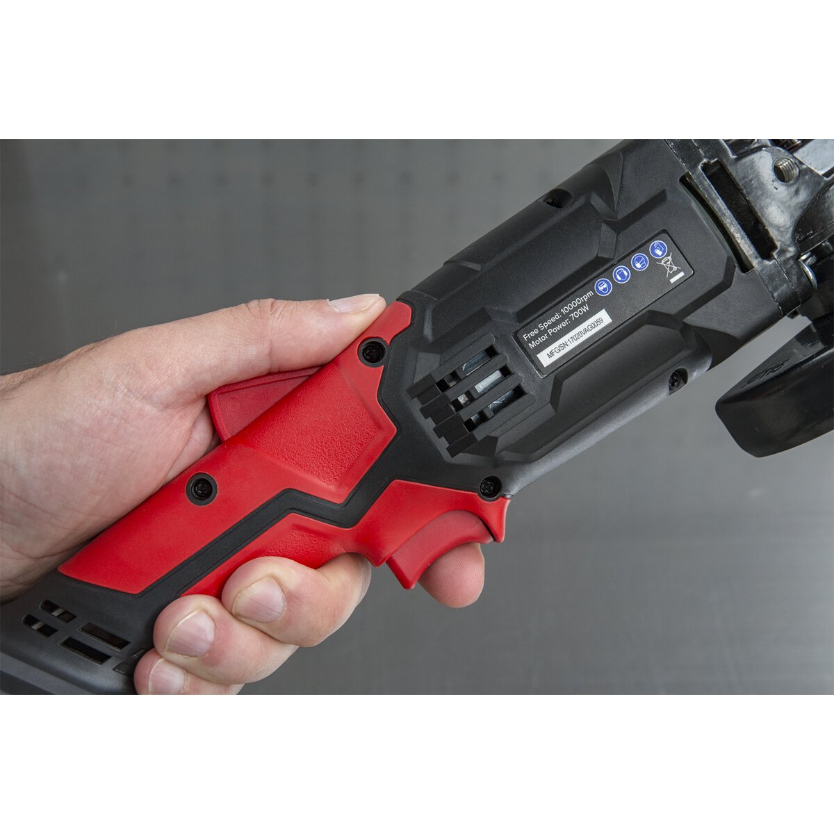 Cordless Angle Grinder Ø115mm 20V Lithium-ion 1hr Charge