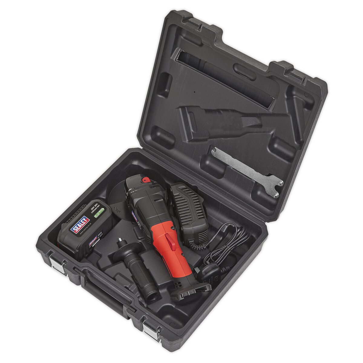 Cordless Angle Grinder Ø115mm 20V Lithium-ion 1hr Charge