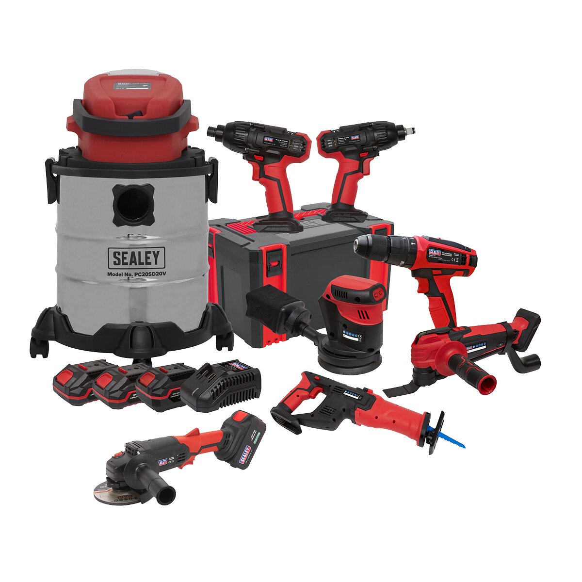 CP20V Series 8 x 20V Cordless Tool Combo - 4 Batteries