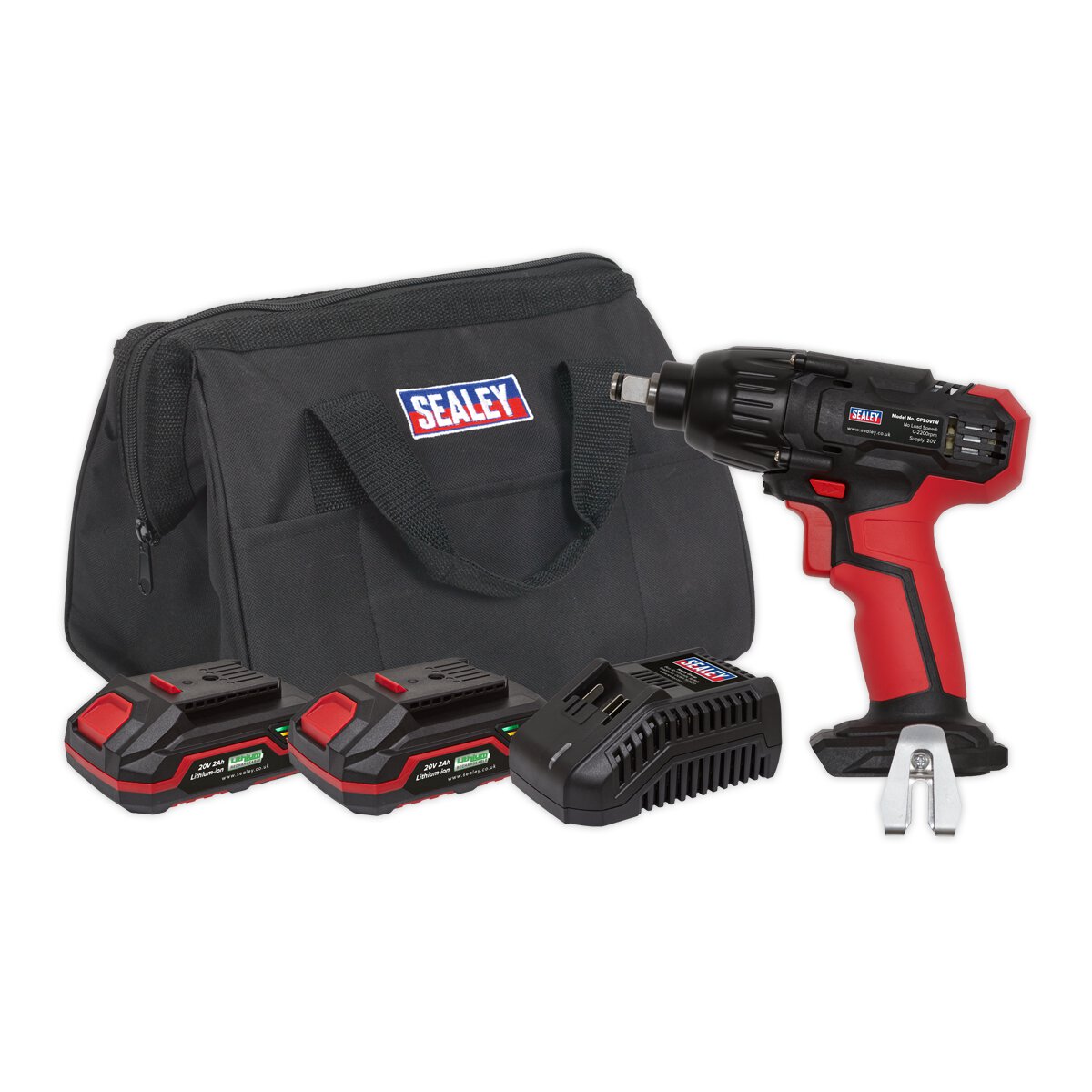 Impact Wrench 20V 1/2"Sq Drive 230Nm - 2 Batteries