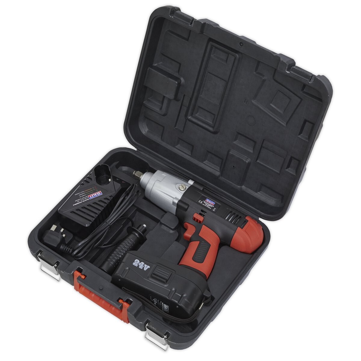 Cordless Impact Wrench 24V 2Ah Ni-MH 1/2"Sq Drive 410lb.ft