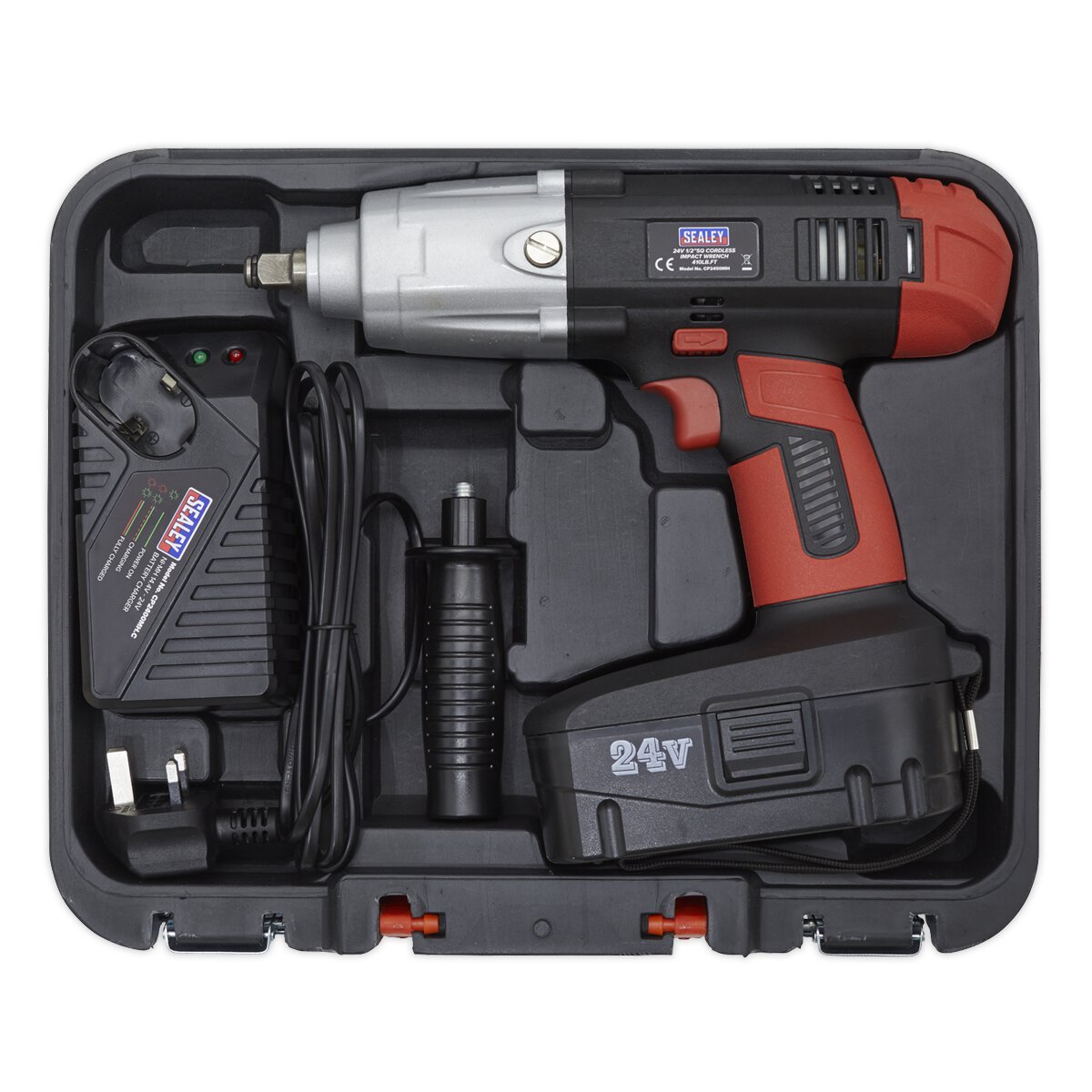 Cordless Impact Wrench 24V 2Ah Ni-MH 1/2"Sq Drive 410lb.ft