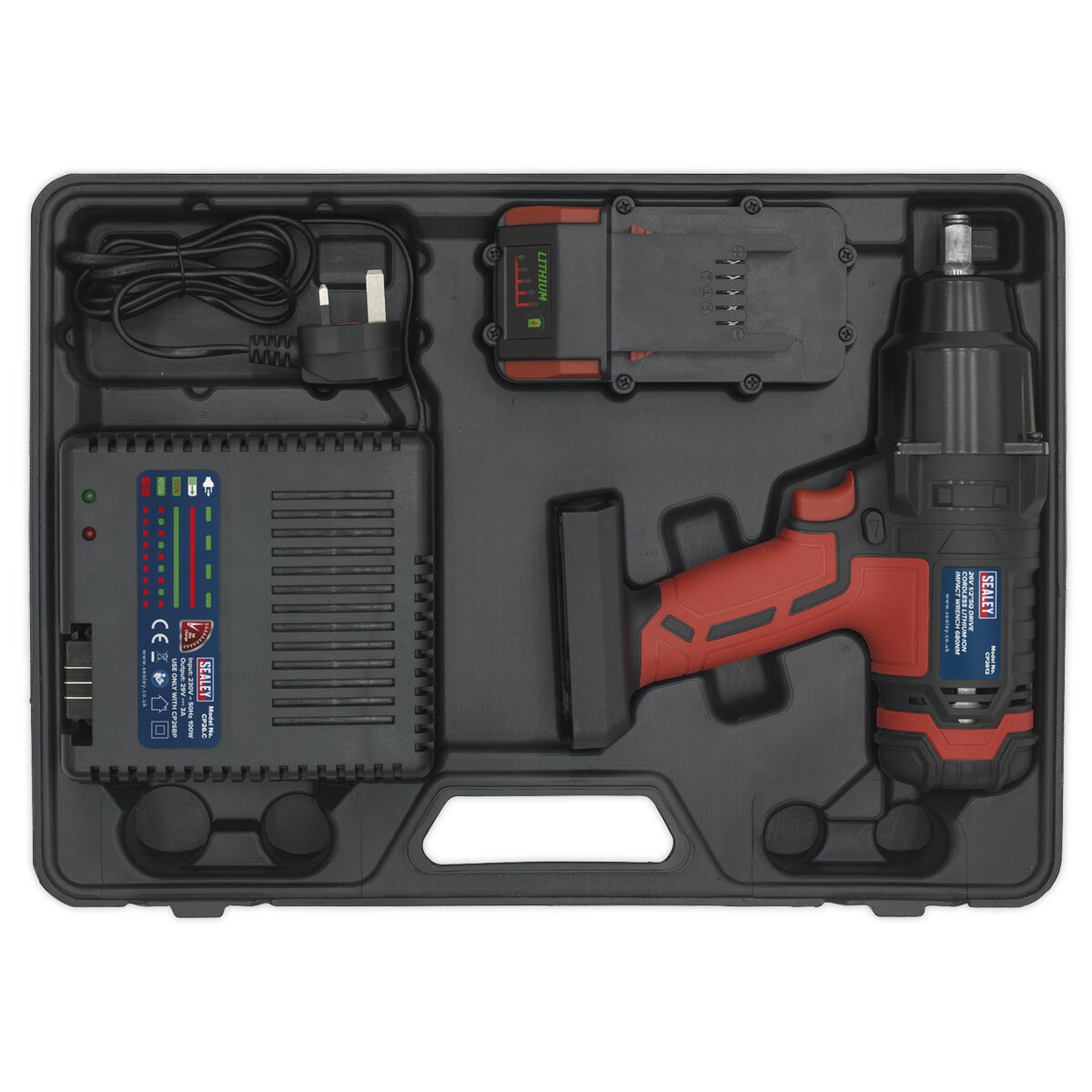 Cordless Impact Wrench 26V Lithium-ion 1/2"Sq Drive 680Nm