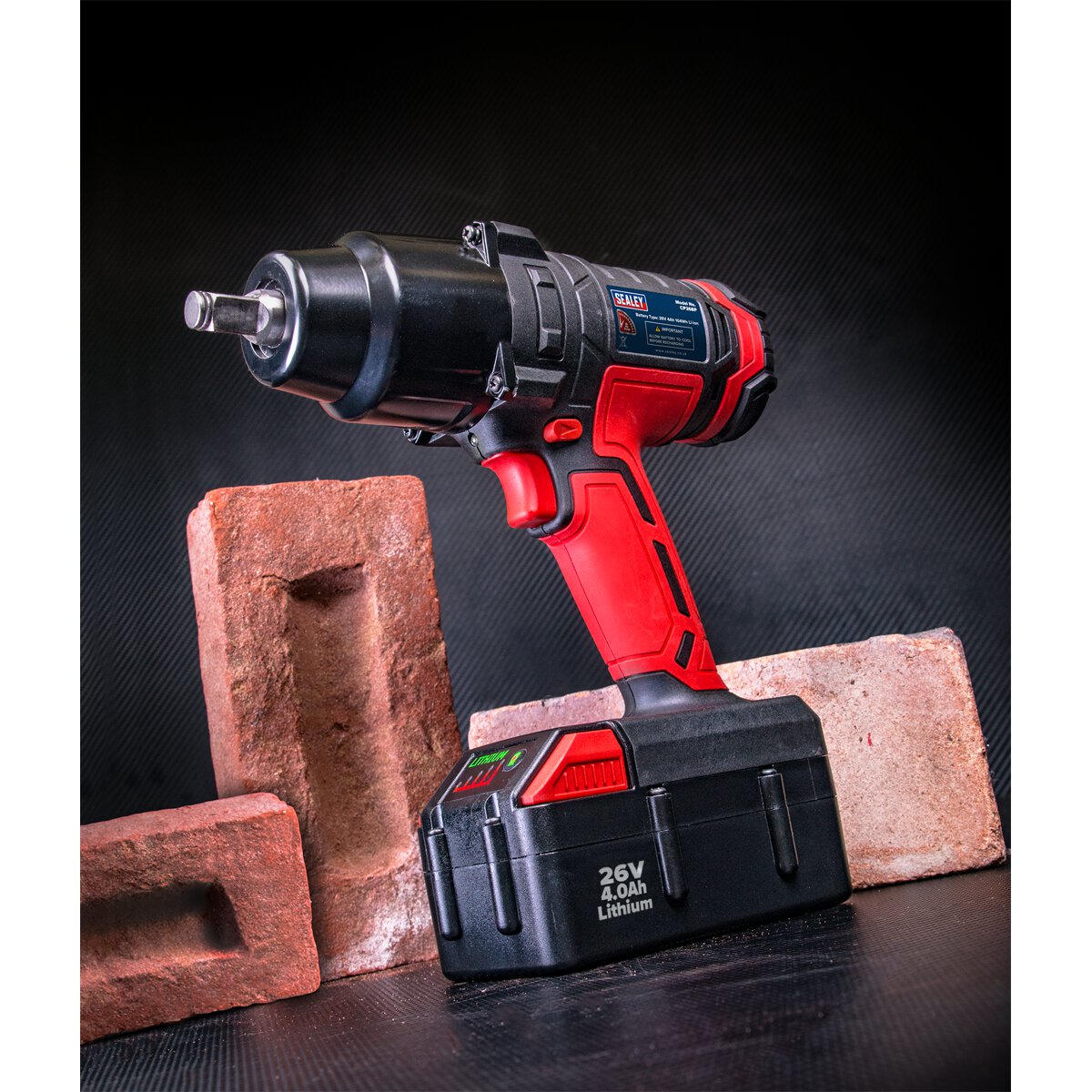 Cordless Impact Wrench 26V Lithium-ion 3/4"Sq Drive 816Nm