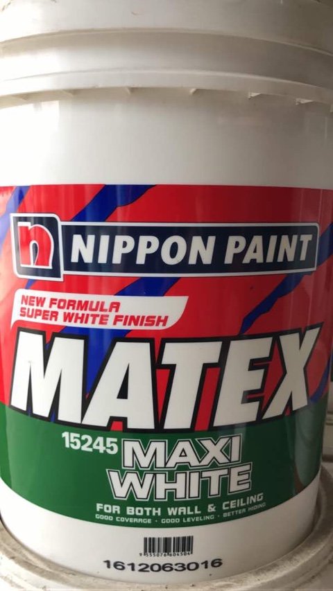 Nippon Paint Matex Maxi White For Both Wall And Ceiling