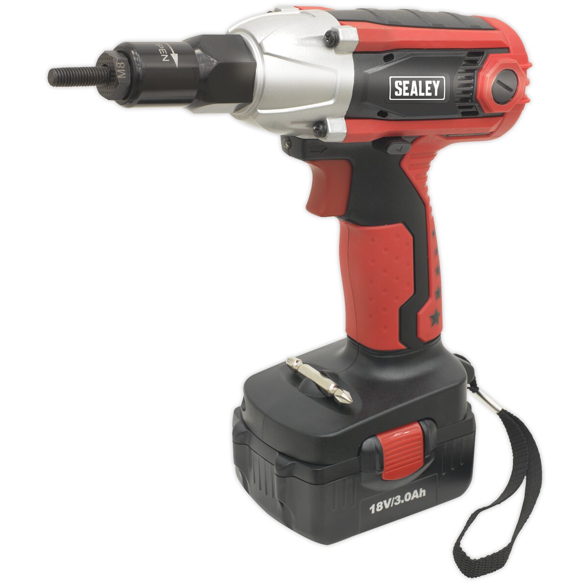 Cordless Nut Riveter/Impact Driver 18V 3Ah Lithium-ion 1hr Charger