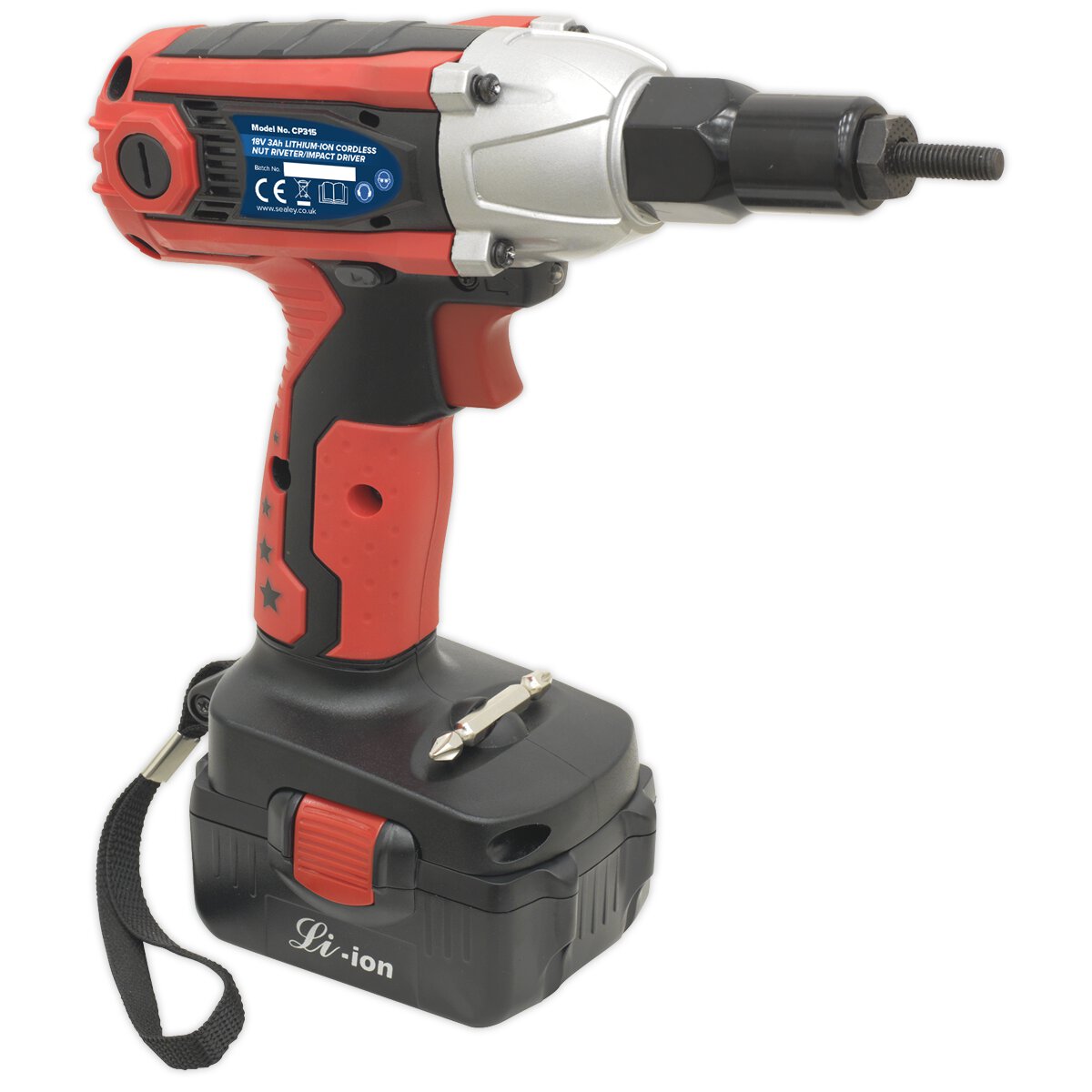 Cordless Nut Riveter/Impact Driver 18V 3Ah Lithium-ion 1hr Charger