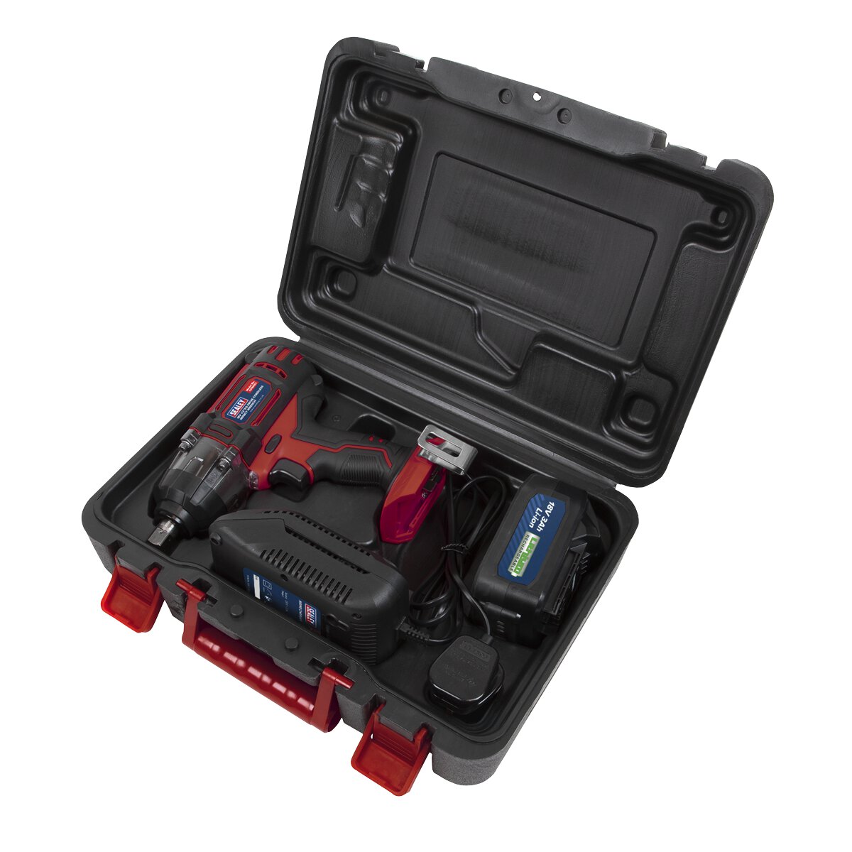 Cordless Impact Wrench 18V 3Ah Li-ion 1/2"Sq Drive