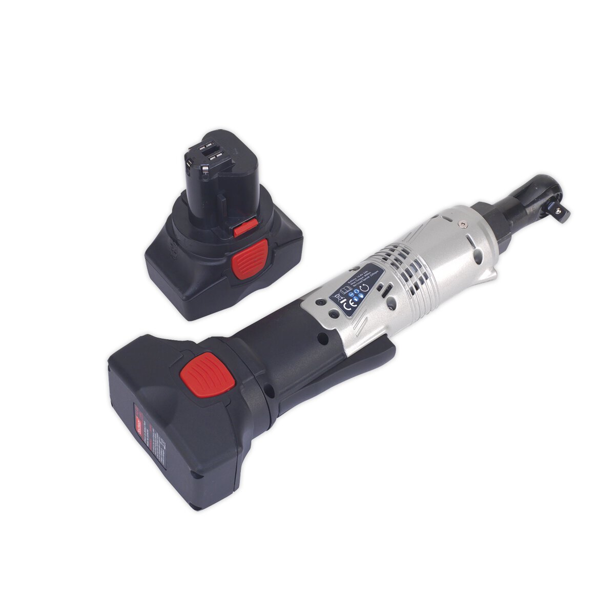 Cordless Ratchet Wrench 3/8"Sq Drive 68Nm 14.4V 2Ah Lithium-ion 2 Batteries 40min Charger
