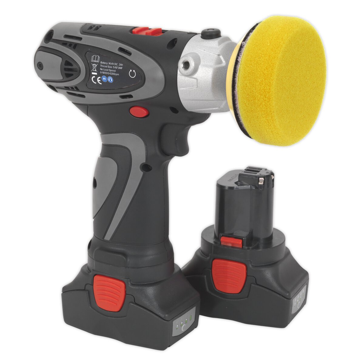 Cordless Polisher/Sander Ø75mm 14.4V 2Ah Lithium-ion - 2 Batteries 40min Charger