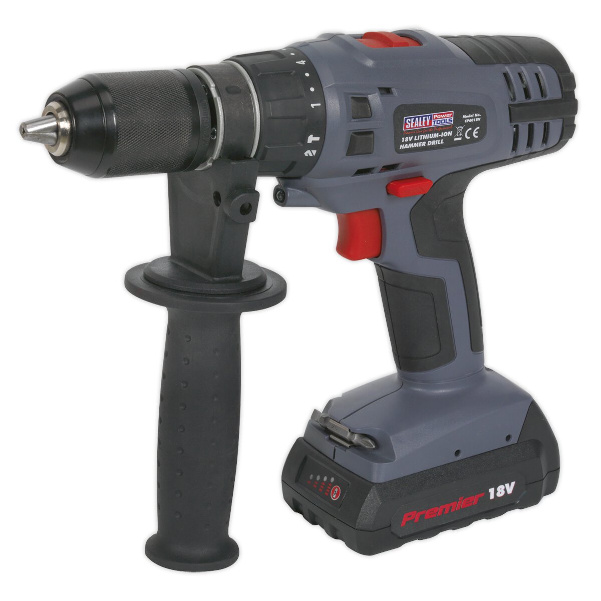 Cordless Hammer Drill/Driver Ø13mm 18V Lithium-ion Super Torque 1hr Charge - 2 Batteries
