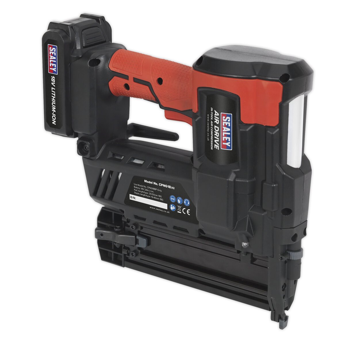 Cordless Nail/Staple Gun 18G 18V Lithium-ion