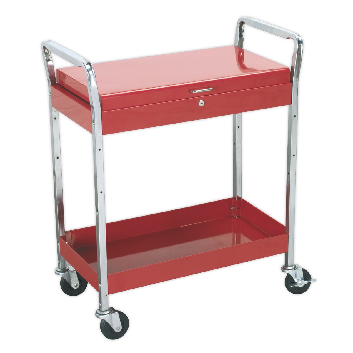 Trolley 2-Level Heavy-Duty with Lockable Top