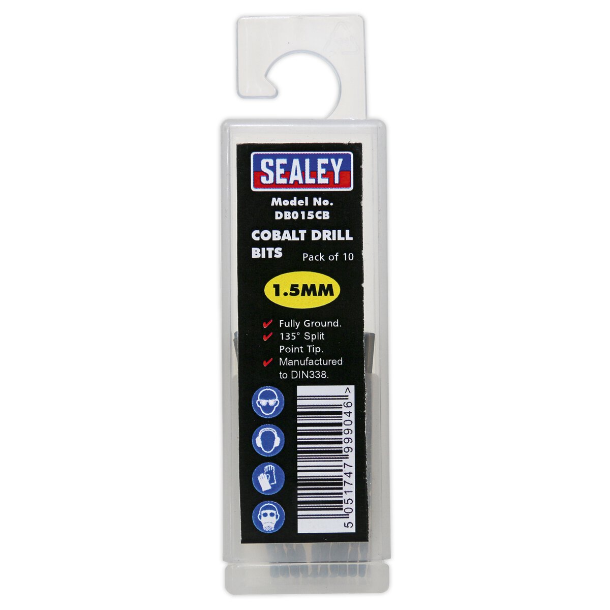 HSS Cobalt Fully Ground Drill Bit 1.5mm Pack of 10