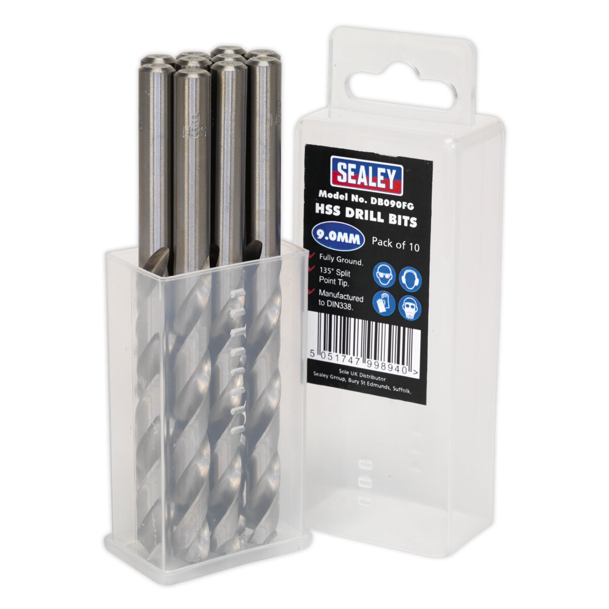 HSS Fully Ground Drill Bit 9mm Pack of 10