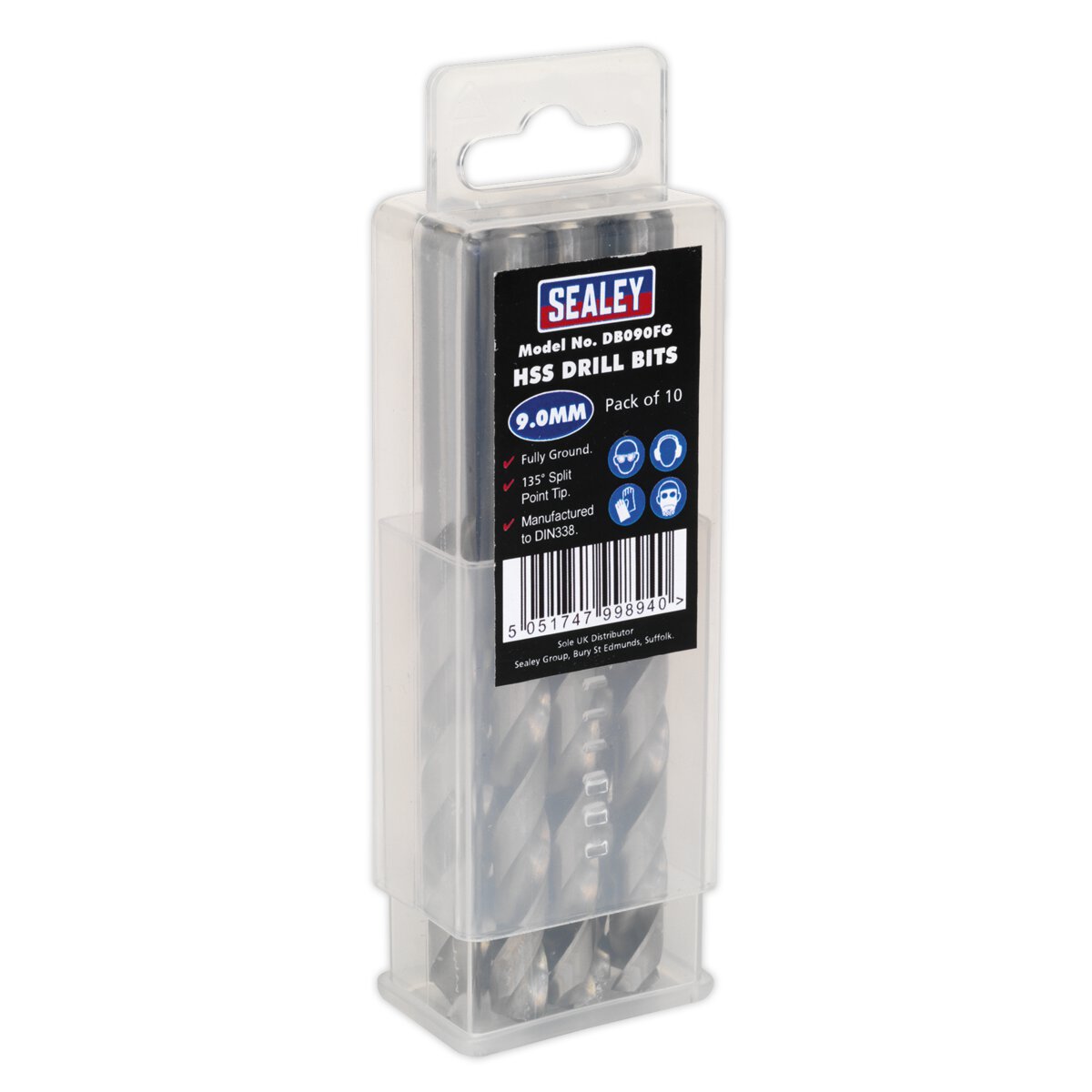HSS Fully Ground Drill Bit 9mm Pack of 10