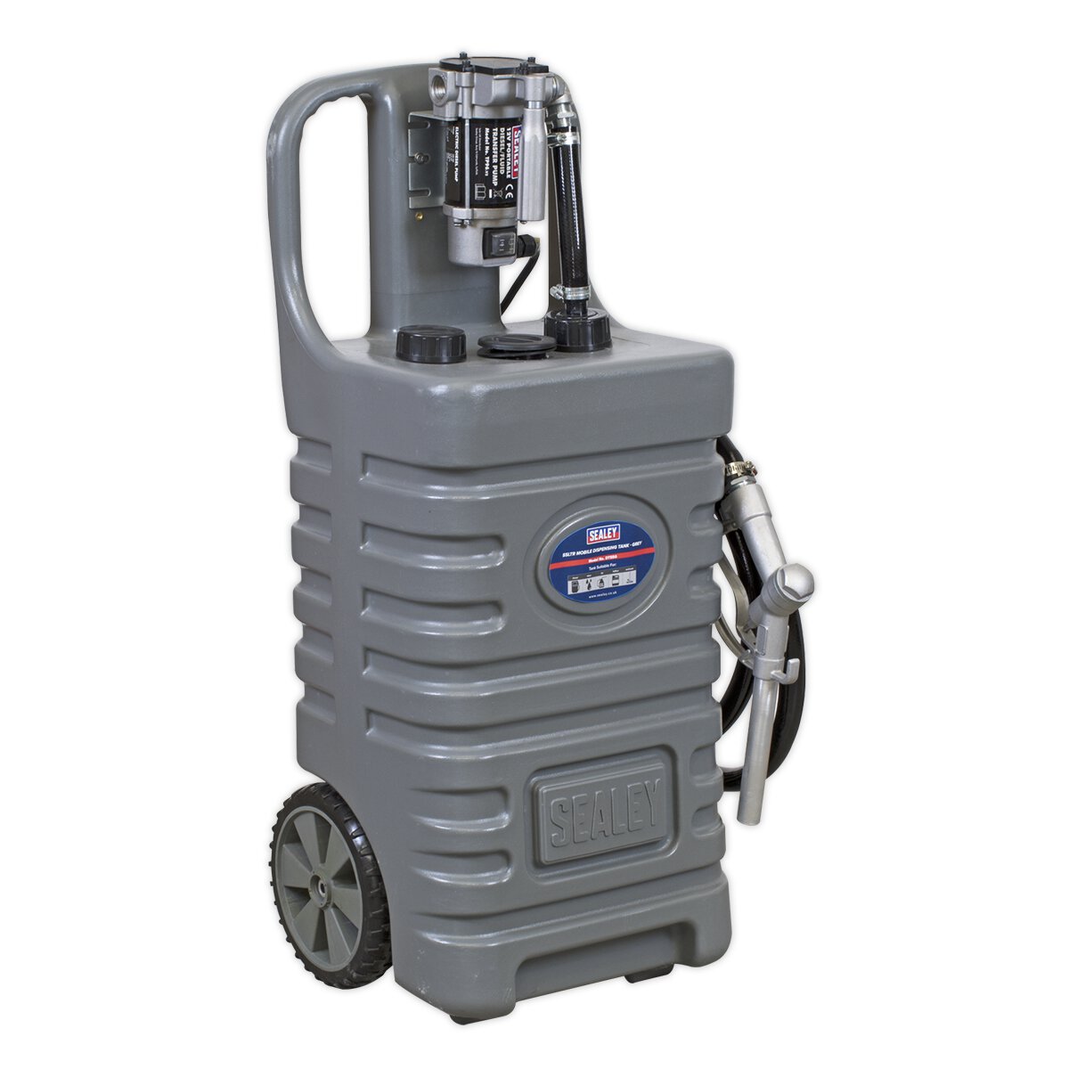 Mobile Dispensing Tank 55L with Diesel Pump - Grey