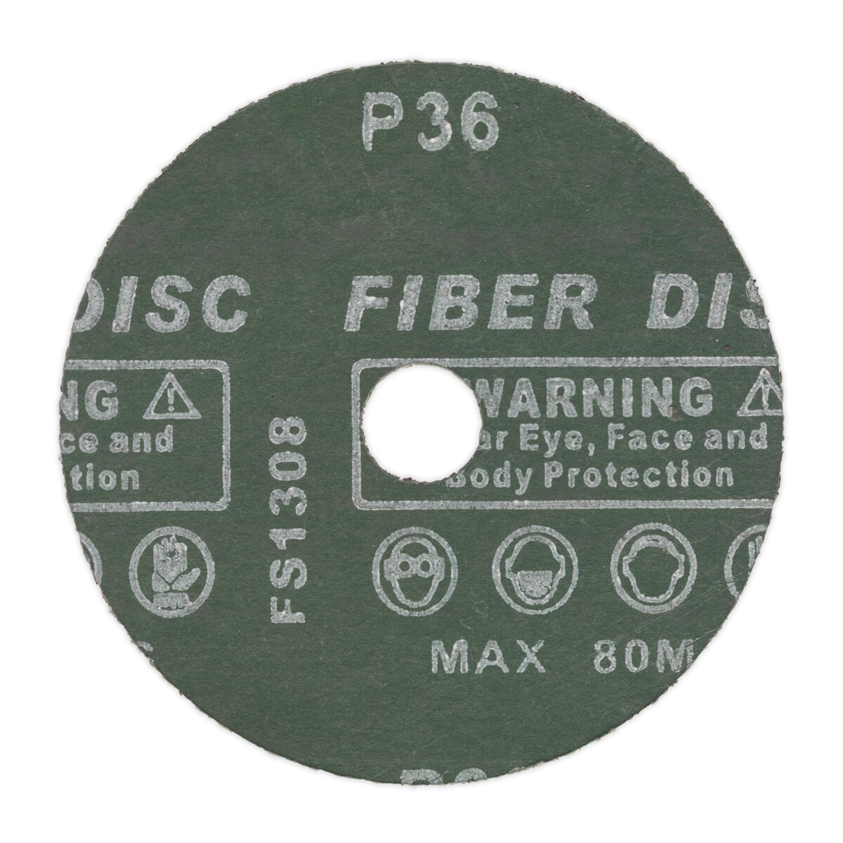 Sanding Disc Fibre Backed Ø100mm 24Grit Pack of 25