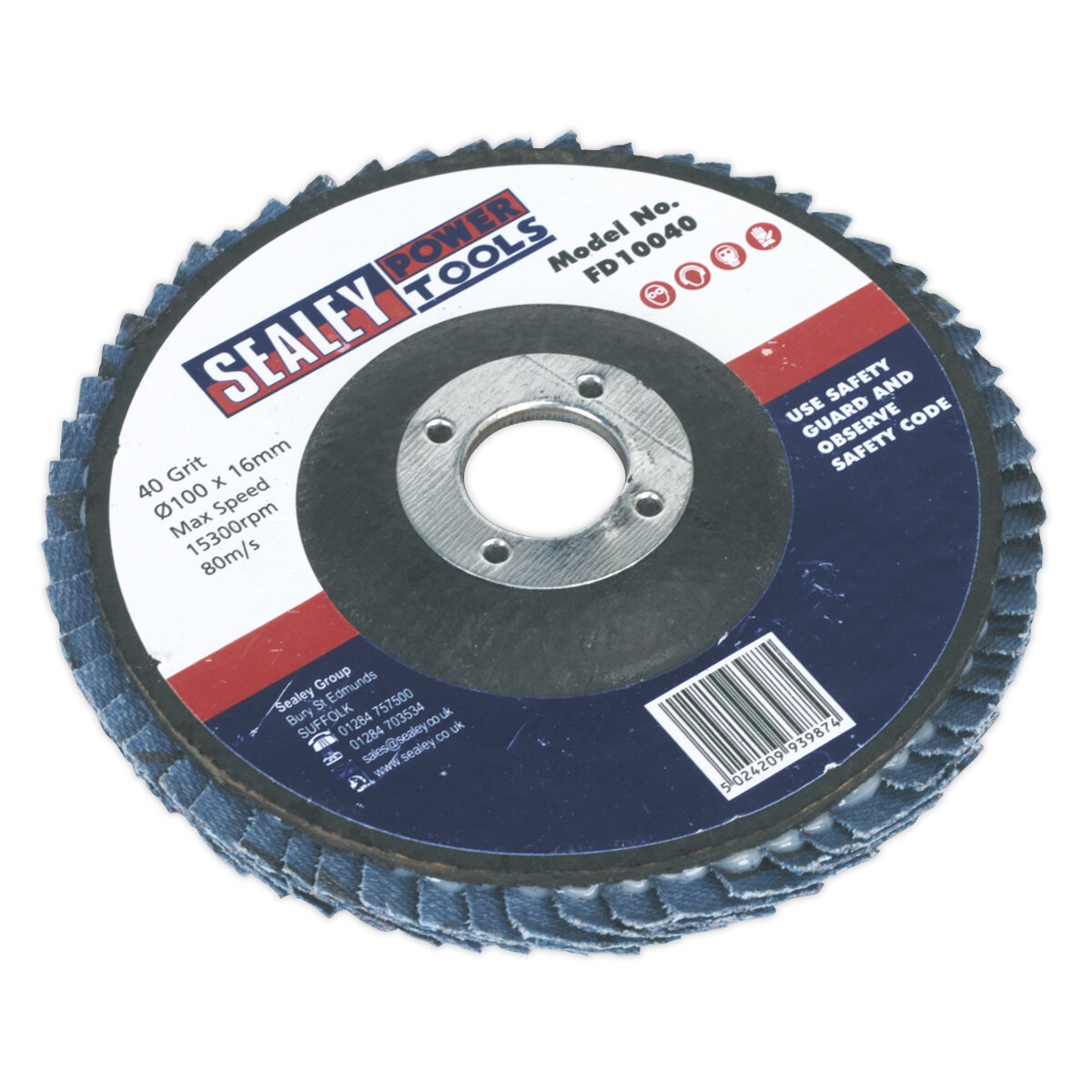 Flap Disc Zirconium Ø100mm Ø16mm Bore 40Grit