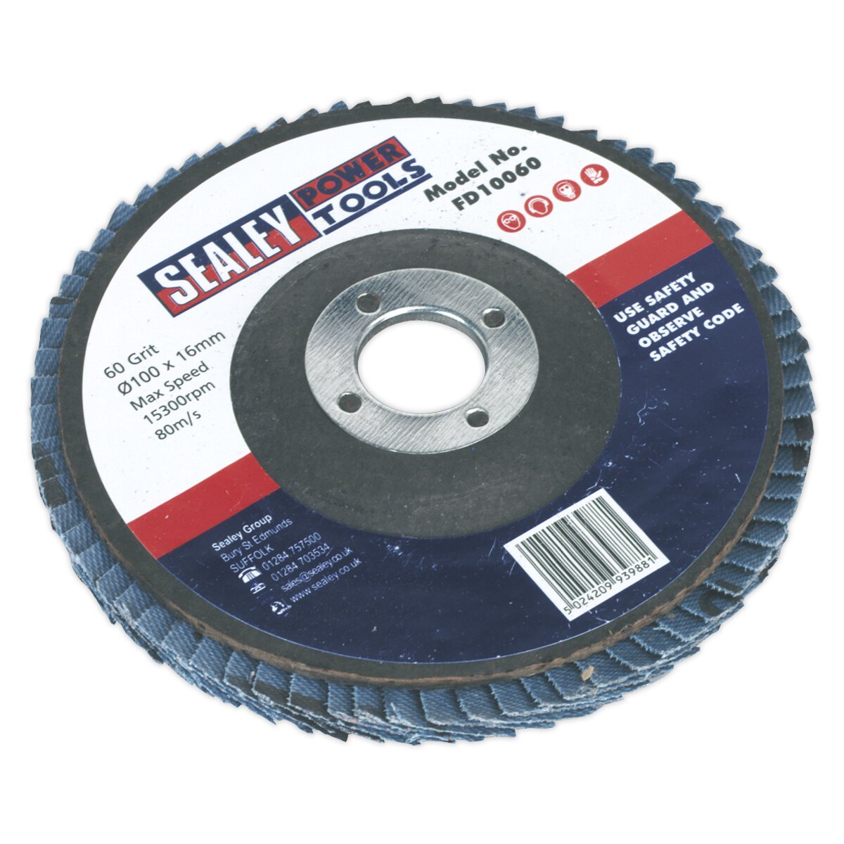 Flap Disc Zirconium Ø100mm 16mm Bore 60Grit