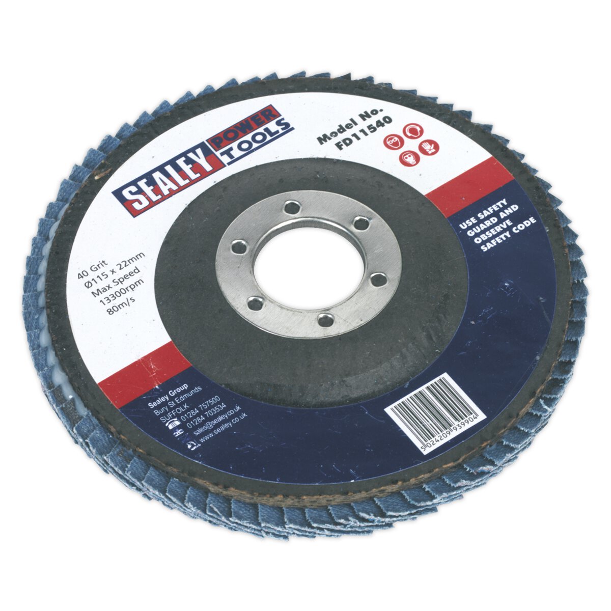 Flap Disc Zirconium Ø115mm Ø22mm Bore 40Grit Building Materials Online