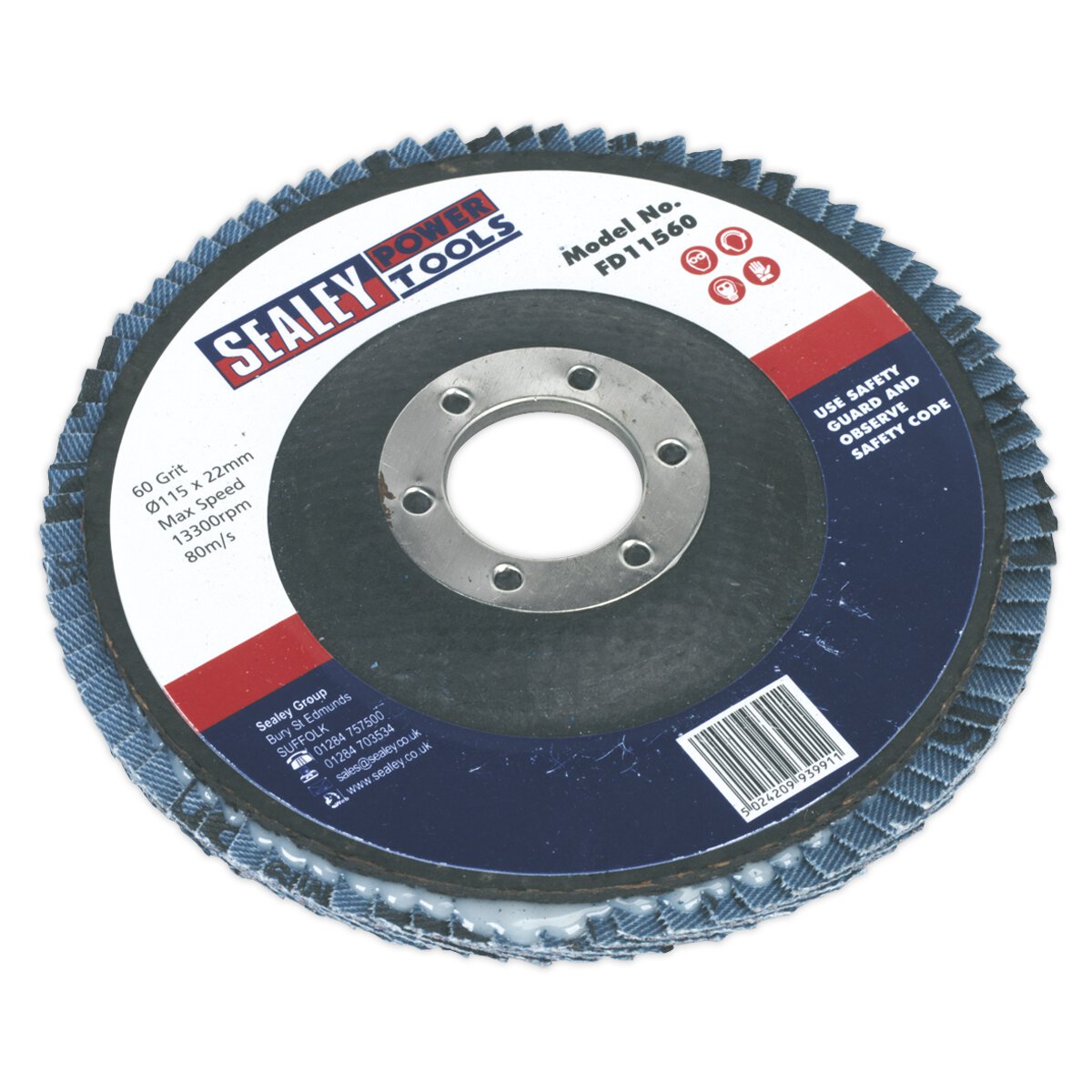 Flap Disc Zirconium Ø115mm Ø22mm Bore 60Grit
