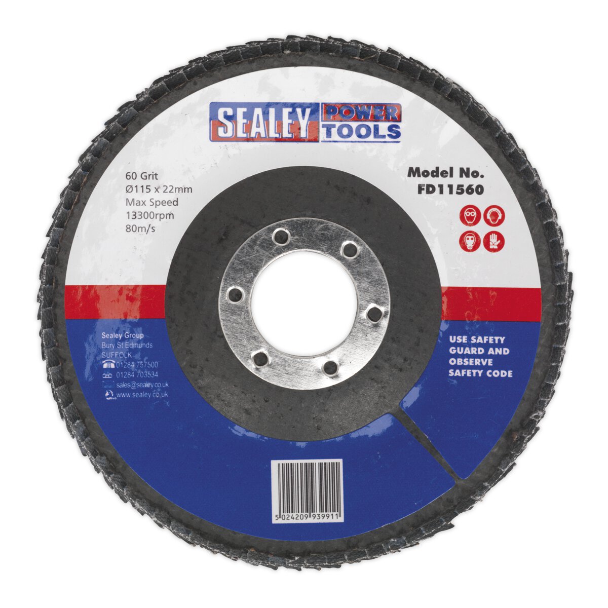 Flap Disc Zirconium Ø115mm Ø22mm Bore 60Grit