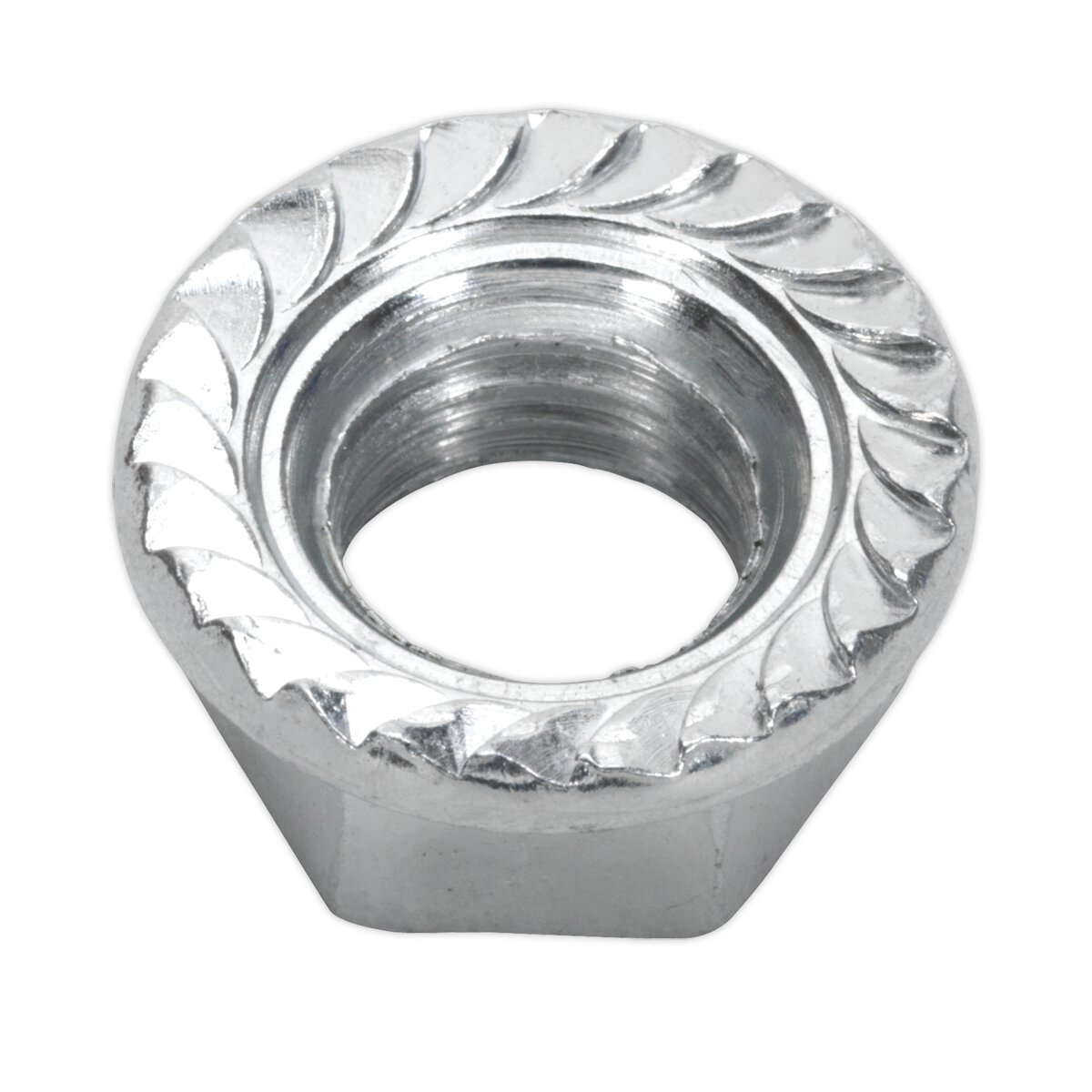 Flange Nut Serrated M10 Zinc DIN 6923 Pack of 100