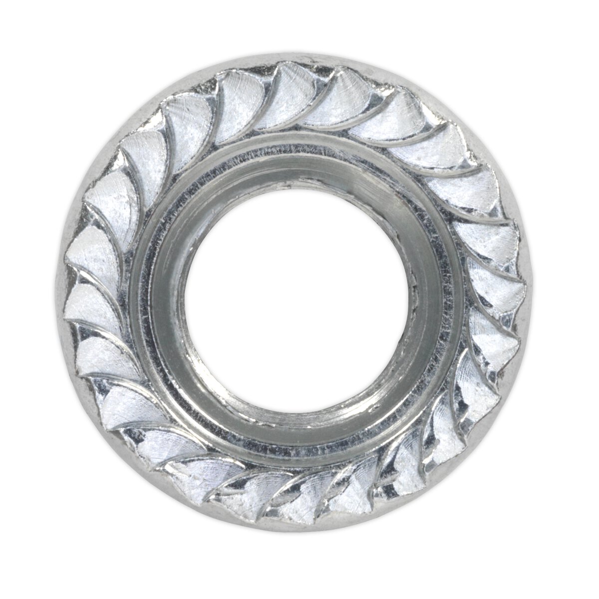 Flange Nut Serrated M10 Zinc DIN 6923 Pack of 100