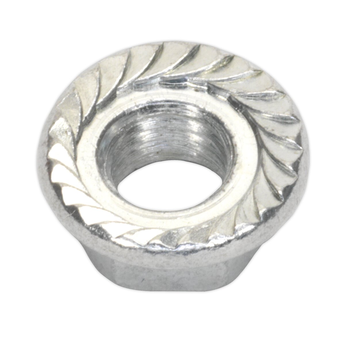 Flange Nut Serrated M5 Zinc DIN 6923 Pack of 100