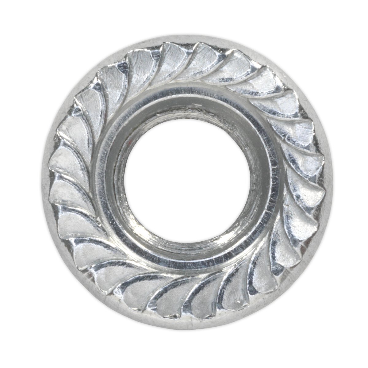 Flange Nut Serrated M8 Zinc DIN 6923 Pack of 100