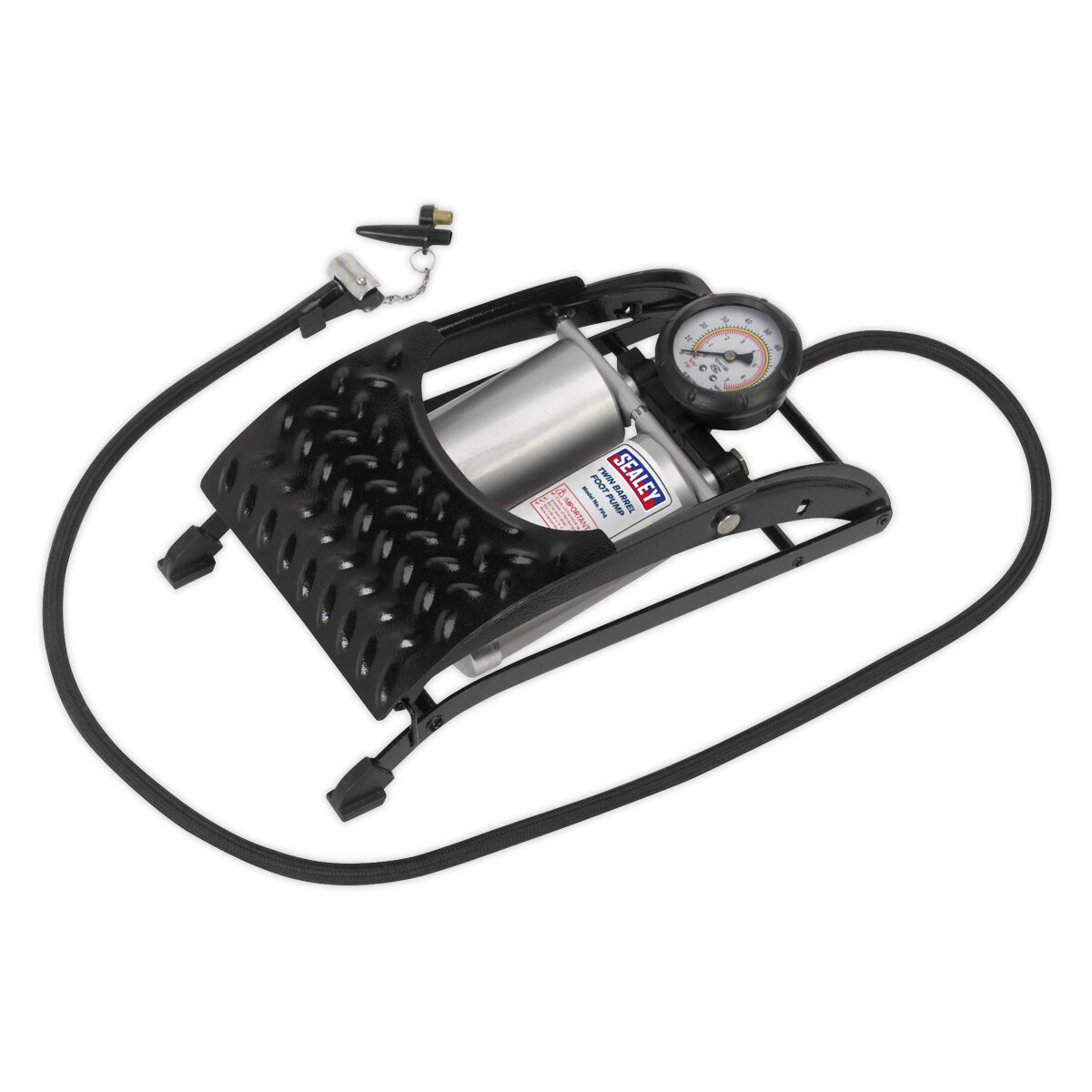 Foot Pump Twin Barrel