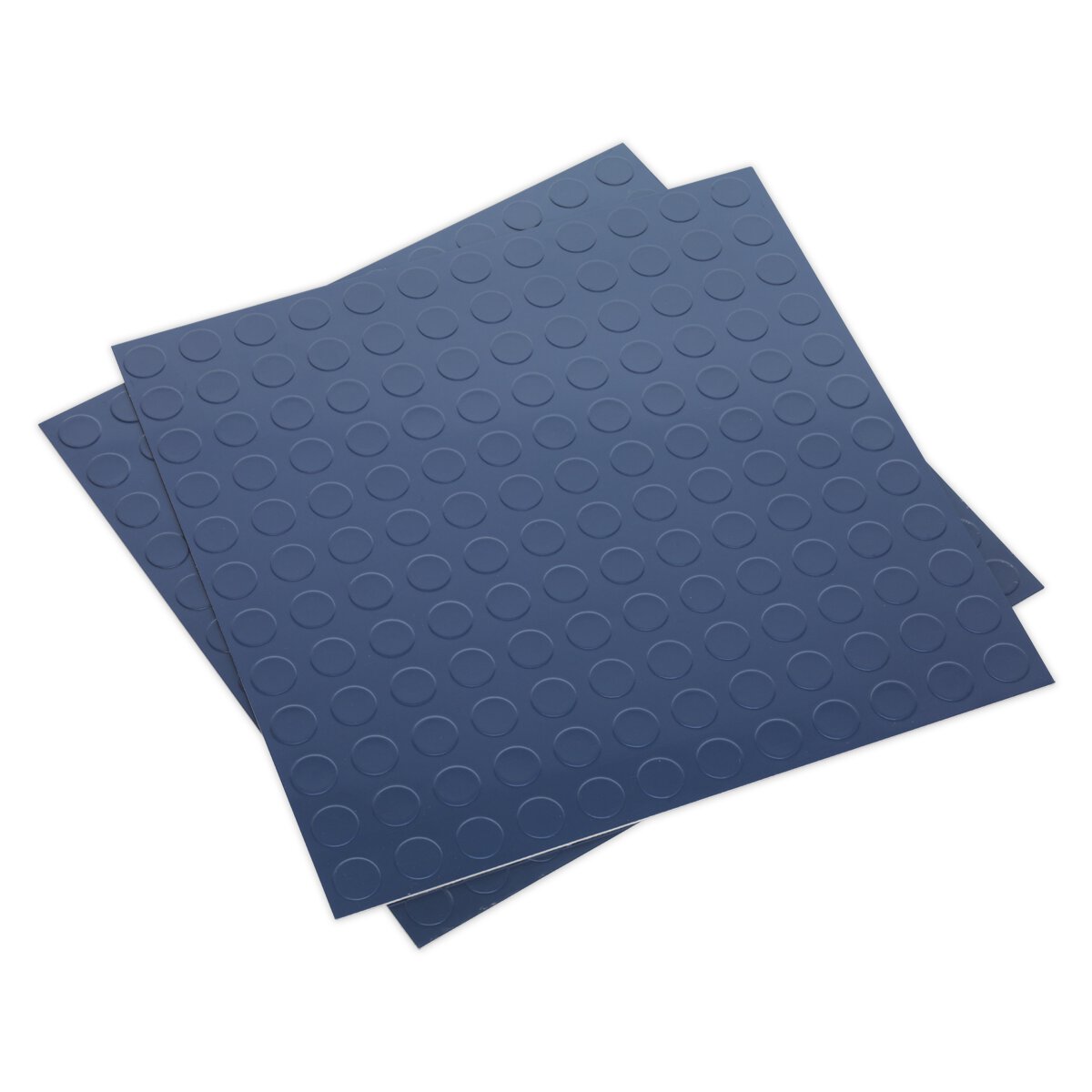 Vinyl Floor Tile with Peel & Stick Backing - Blue Coin Pack of 16