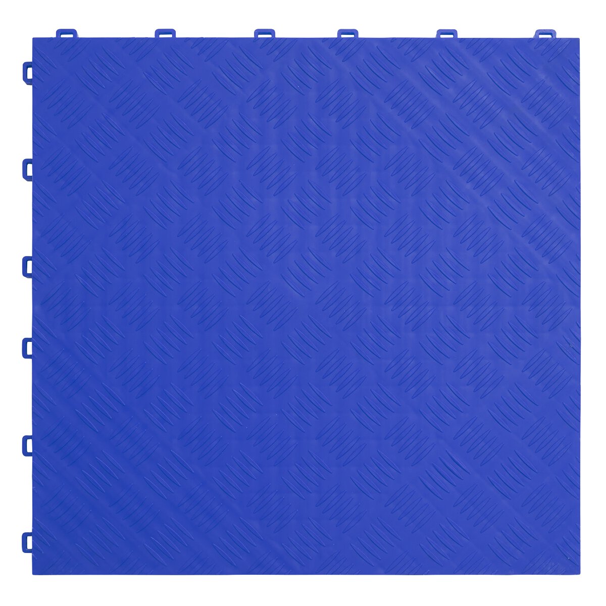 Polypropylene Floor Tile 400 x 400mm - Blue Treadplate - Pack of 9