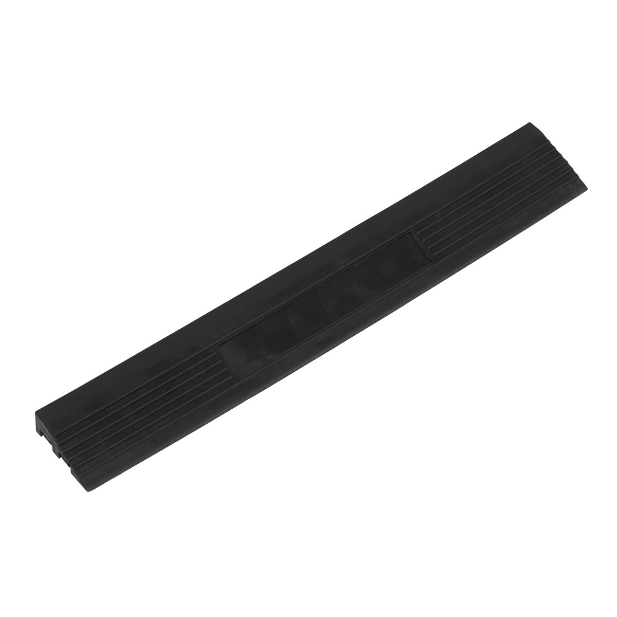 Polypropylene Floor Tile Edge 400 x 60mm Black Male - Pack of 6