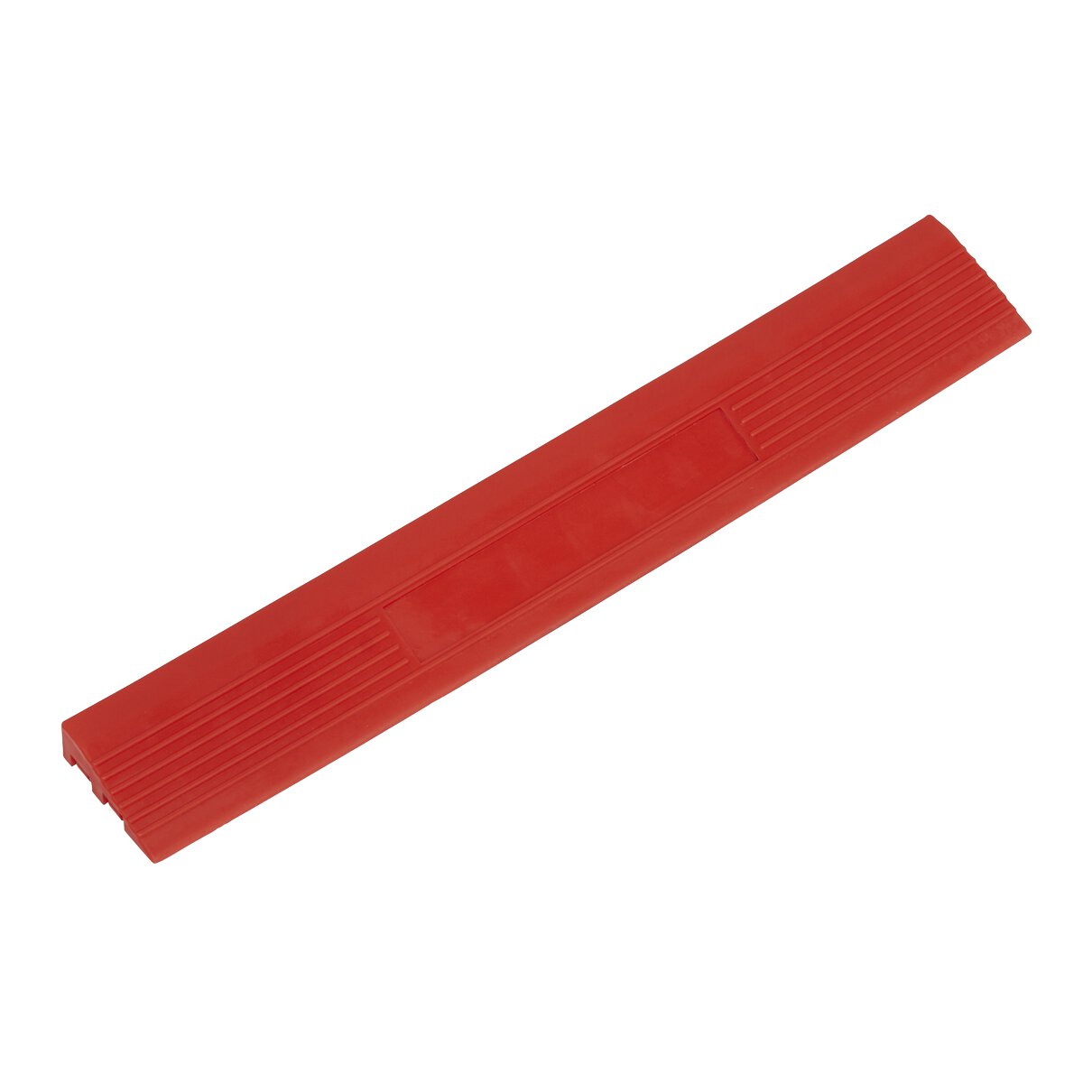 Polypropylene Floor Tile Edge 400 x 60mm Red Male - Pack of 6