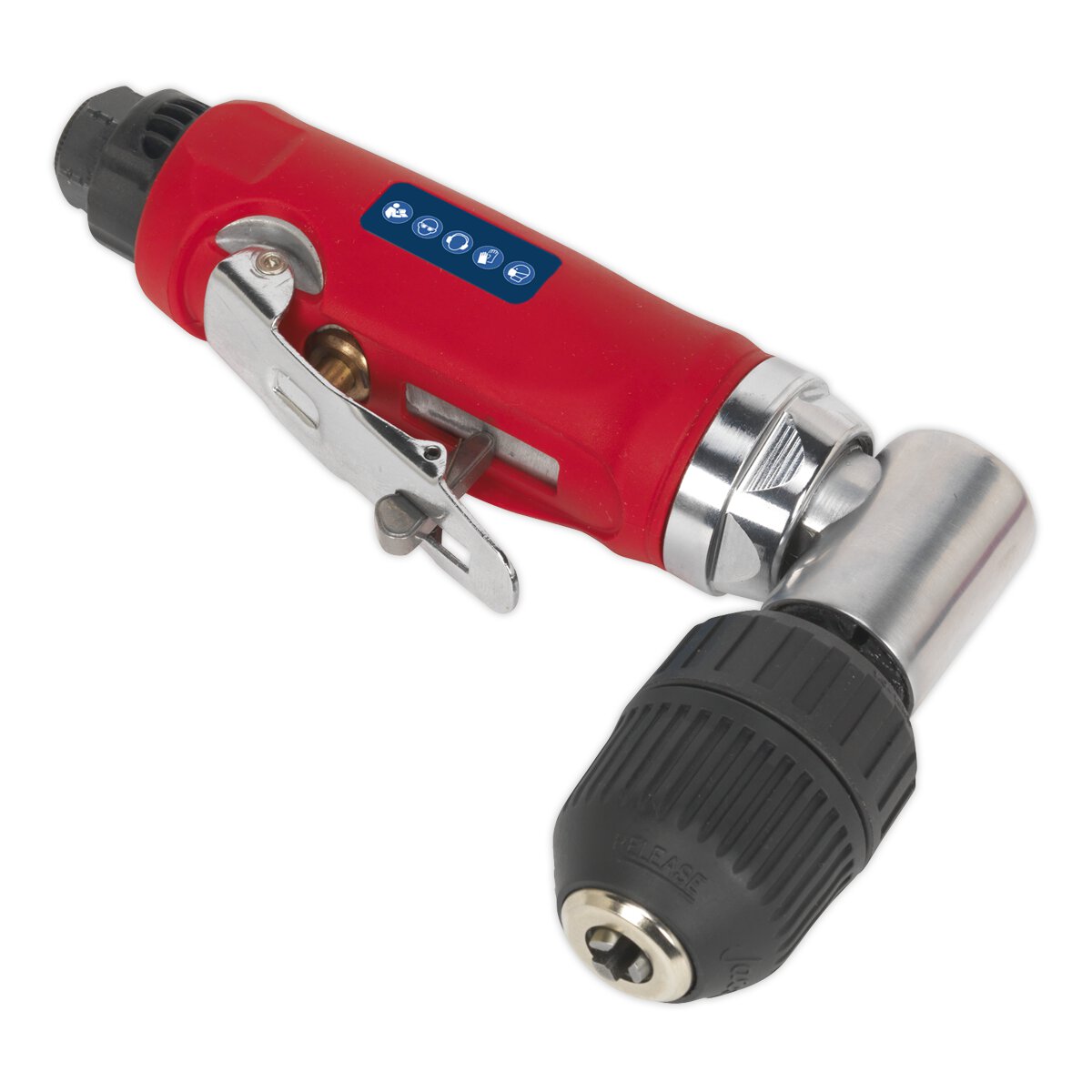 Air Angle Drill with Ø10mm Keyless Chuck