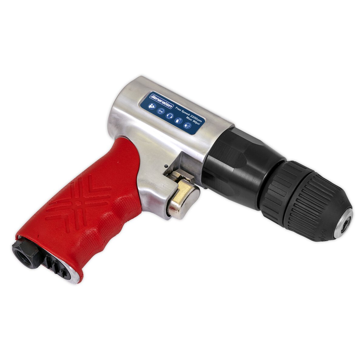 Air Drill Ø10mm Reversible with Keyless Chuck